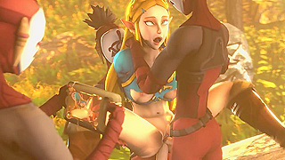 Legend of Zelda - Zelda Double Fucked by Yiga Clan