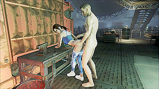 Petite fallout 4 slut bends over to get some deep dicking