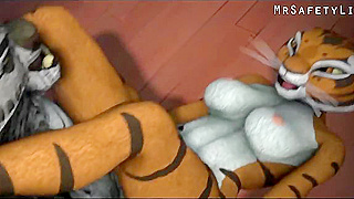 Tai Lung from Ku Fu Panda fucks master tigress
