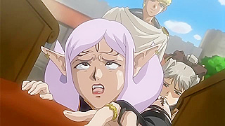 Dirty elf gets her butthole fucked in public by tentacle king