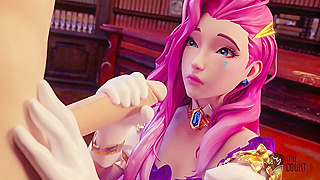 Seraphine from League of Legends Gets 3 Mouthfuls Of Cum