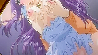 Beautiful Sisters 2 - Busty anime girl gets fucked in kitchen when sister walks in