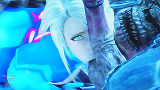 Bounty Booty Regraded - Samus Aran gets monster cum in her pussy