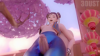 Chun Li's thighjob with cumshot