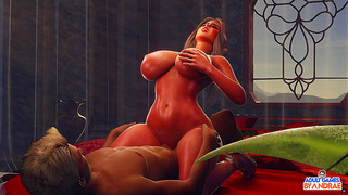 Valencia Rides Huge Cock in Cowgirl for Epic 3D Hentai Orgasm & Creampie