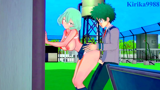 My Hero Academia – Toru & Kaoruko Seduce Izuku for Intense 3D Hentai Action