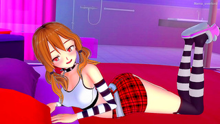 Naughty Stepsister Plays With Cock Before Bed, Ends Up Fucked Doggy Style