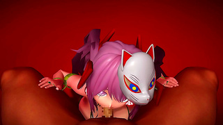 Masked Hentai Goddess Rides Dick Hard For Intense CG Orgasm