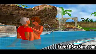 Sexy 3D Cartoon Babe Sucks Cock Outdoors for Hardcore Fun