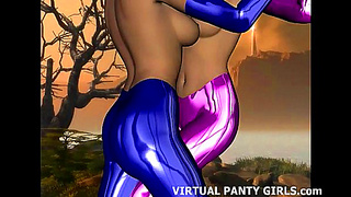 Redhead Anime Babe Sucks Big Dick In Hot 3D Blowjob Action