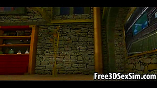 Sexy 3D Cartoon Dominatrix Waits for Her Slave in BDSM Fantasy Anime Scene