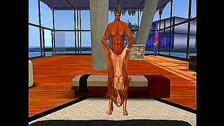 Second Life Avatar Enjoys Hi-Def 3D Porn With Ass-To-Mouth Action
