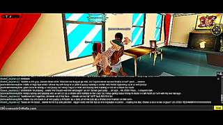 3D Hentai Game Porn – IMVU Couple Enjoy Intense Hotel Room Action