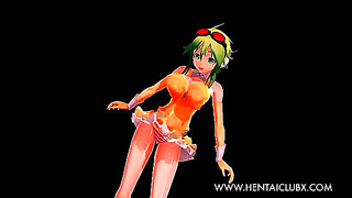 Sexy MMD Gumi Gives Ecchi Service & Hot Anime Action