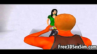 Sexy 3D Brunette Cartoon Babe Poses Seductively for Steamy Photo Shoot