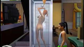 Hentai Anime Sims Shower Scene With Sexy Seduction And Pleasure
