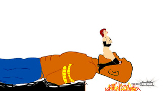 Giant Hentai Titan Facesits Bound Victim in Steamy Cartoon Fantasy