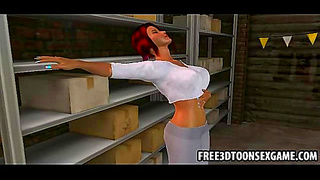 Threesome Fun With Two Sexy 3D Cartoon Cuties At The Garage