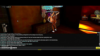 3D Anime Girl Seduces in Bedroom for Intense IMVU Game Porn Session