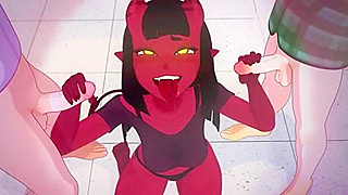 Meru the Succubus 2 - Demon schoolgirl fucks the virgin nerds of the chess club