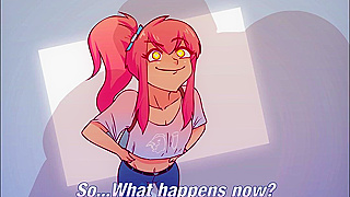 The Artist Migration - Pink haired cartoon girl dreams of rough sex gangbang and facials