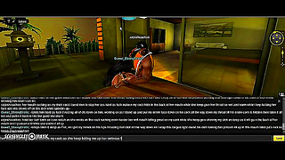 Ebony Beach Babe Gives Seductive Blowjob In 3D Anime Paradise