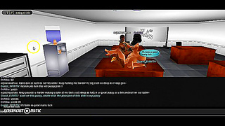 Horny IMVU Game Characters Engage in Steamy 3D Hentai Threesome Action