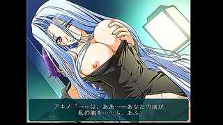 Big-Titted Anime Babe Ayakashi Gives Blowjob & TakesCumSHOT