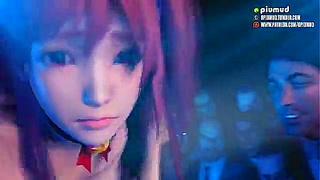Hot 3D Honoka Strips Seductively in Club for Erotic Fun