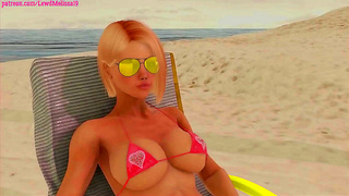 Two Futanaris Enjoy Beach Blowjob Fun In Steamy 3D Anime Action
