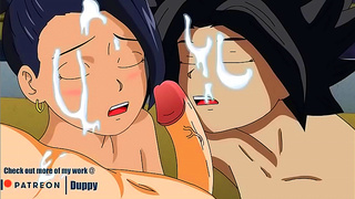 Kale and Caulifla Suck Dick in Dragon Ball Super Hentai Anime Adventures