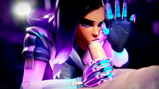 Invisible Sombra Waifu Gives Mind-Blowing Blowjob In Animated Overwatch Scene