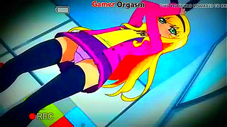 Sexy Teen Anime Girl Dances Seductively for Busty Japanese Manga Orgasm Feast