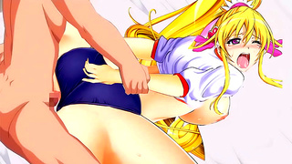 Horny Anime Chick Shows Off Massive Tits For Ero Fun
