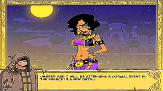 Huge-Titted Princess Jasmine Fucks Masters in Anime Group Sex Adventure
