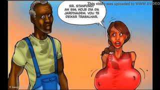 Hot Wife Sucks Black Gardener's Dick In HQ Hentai Anime Scene