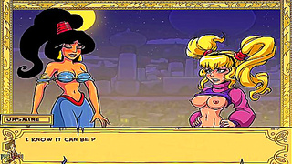 Sexy Anime Princess Trains Slaves for Hot Group Sex & Genie Fantasies