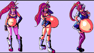 Pregnant Anime Babe Enjoys Belly Expansion & Inflation Delights