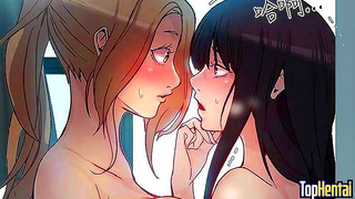 Hentai Teacher Bangs Step-Sister and Little Sister in PC Room Anime Action