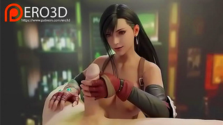 Tifa Lockhart from Final Fantasy 7 Gives Amazing Anime Blowjob Uncensored