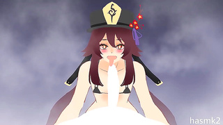 Hentailing Hu Tao – Anime Goddess Gives Mind-Blowing Blowjob