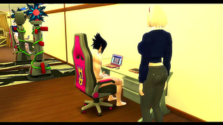 Sakura Catches Sasuke Masturbating While Naruto Fucks Sarada Hardcore