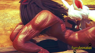 Beast & Bunny Furry Hentai Have Wild Sex On Mountain For Juicy Creampie