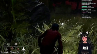 Lewd VTuber Neko Gets Spicy Spanking While Playing Dead By Daylight Hentai Anime