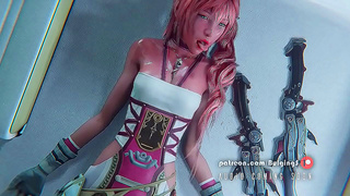 Serah Farron Deepthroats With Eye Contact For Juicy 3D Cumshot