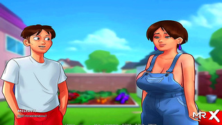 Exhausted Teen Gives Her Milk in Summertime Saga Anime Adventure