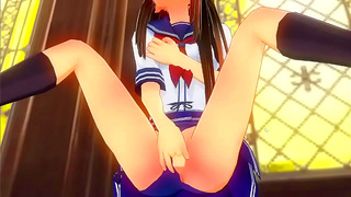 Cute Takagi-San Masturbates & Squirts For You In Custom Maid Outfit