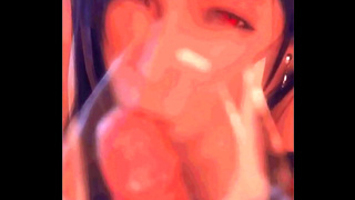 Tifa Lockhart Gives Saliva-Drenched Deepthroat blowjob in 3D Anime Glory
