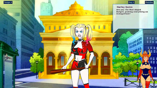 Funny Harley Quinn Trains Big-Ass Blonde for Batman’s Pleasure in Anime Action