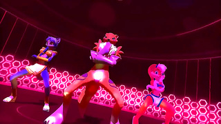 Fox Bunny Girls Dance Seductively in 3D Hentai Animation Clip